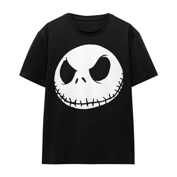The Nightmare Before Christmas Unisex Adult Jack Face T-Shirt / Black - Picture 1 of 6